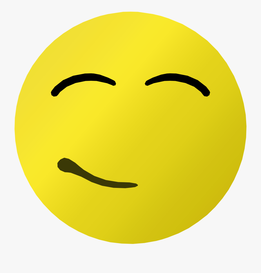 Contented Smiley Big Image - Smiley, Transparent Clipart