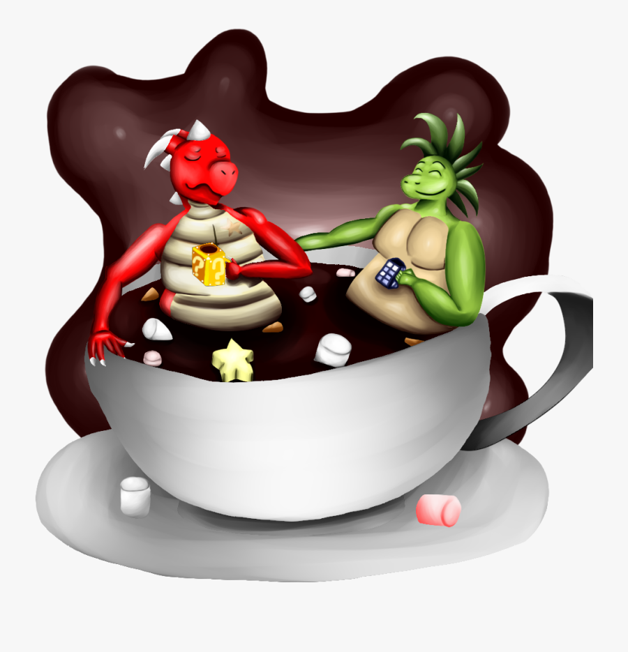 Henry And Ryex In Hot Chocolate Cup - Cartoon, Transparent Clipart