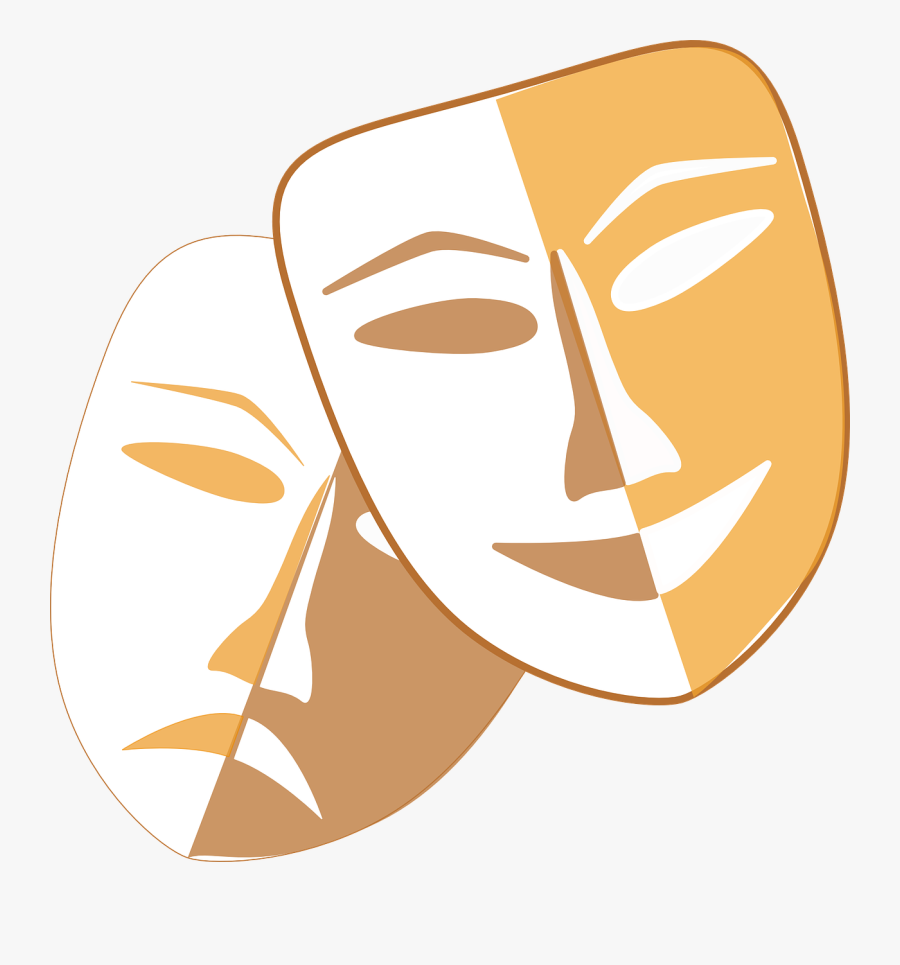 Theatre Masks Clip Art - Theatre Masks Hi Png, Transparent Clipart