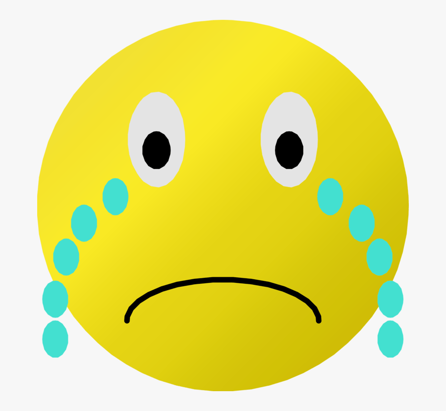 Transparent Crying Face Clipart - Sad Smiley Face, Transparent Clipart