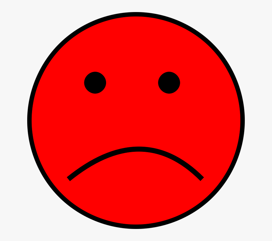 Red Mad Face Clipart - Smiley, Transparent Clipart