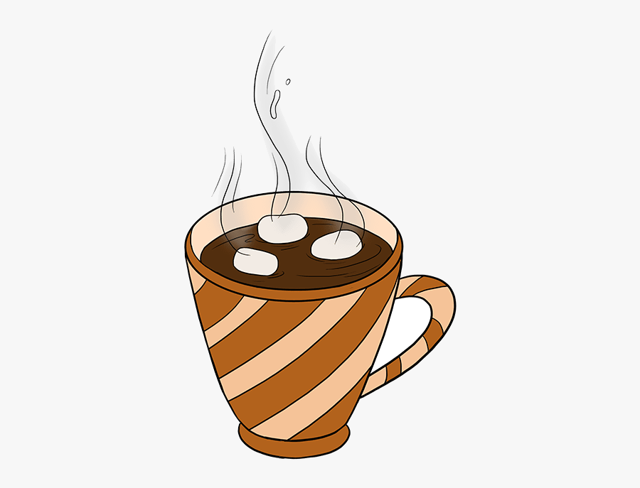 Hot Chocolate Drawing Coffee Cocoa Transparent Clipart - Hot Chocolate Ea.....