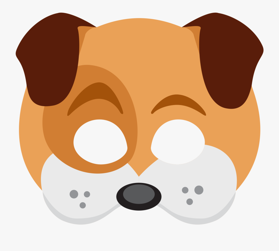 Dog Face Clipart - Dog Face Mask Clipart, Transparent Clipart
