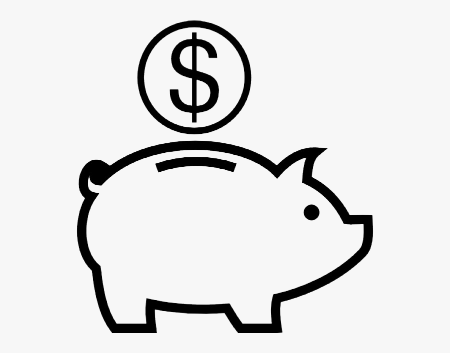 Piggy Bank Png Icon - White Piggy Bank Clipart, Transparent Clipart