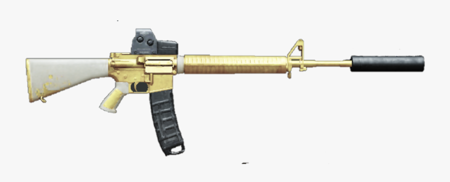 #m16a4 #m16 #pubgm #pubgmobile #gun #guns #gold - Assault Rifle, Transparent Clipart