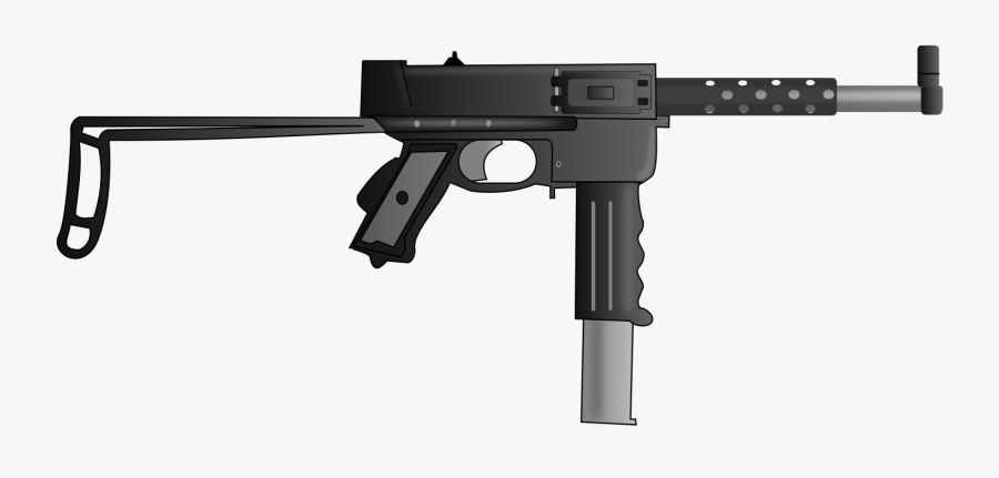Submachine Gun Clipart, Transparent Clipart