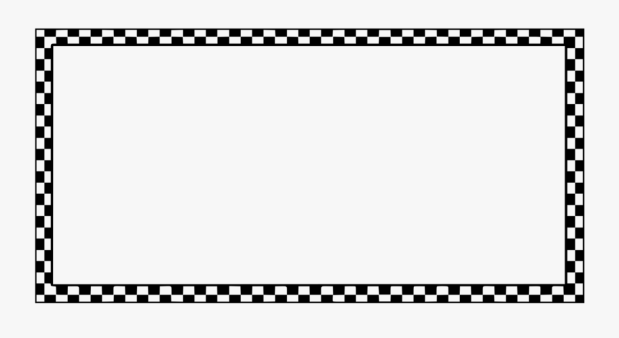 Clip Art Checkerboard Border - Black And White Check Border, Transparent Clipart