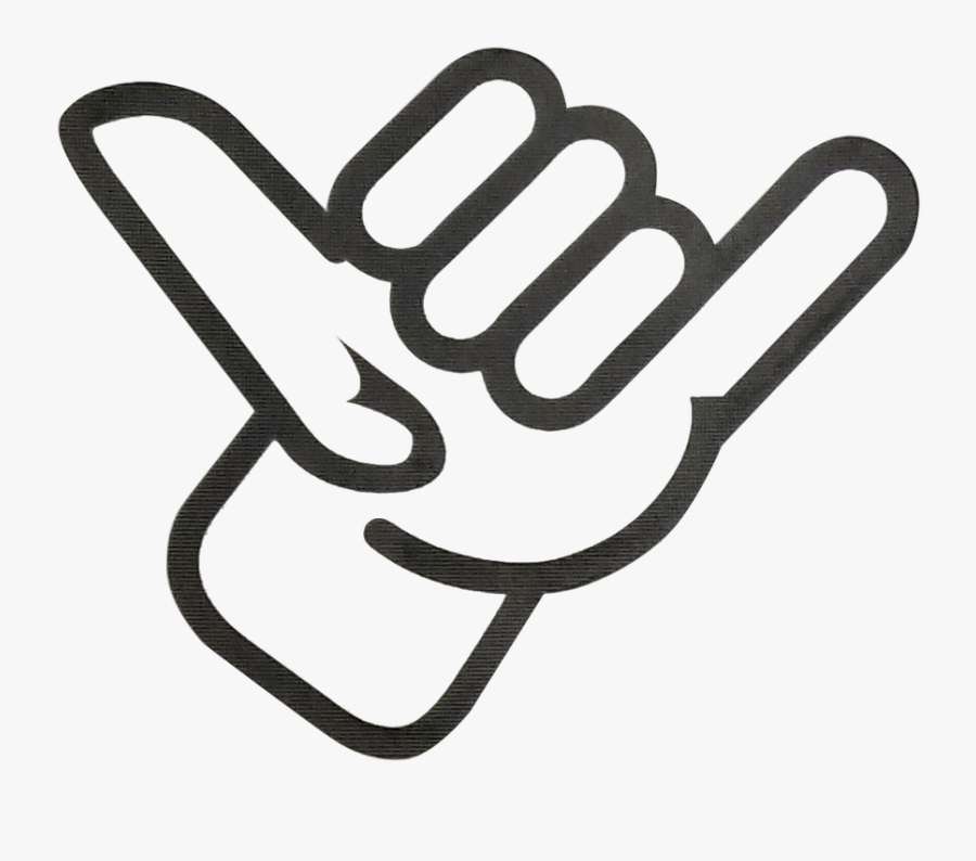 Shaka Hand Transfer Decal - Shaka Hand Png, Transparent Clipart