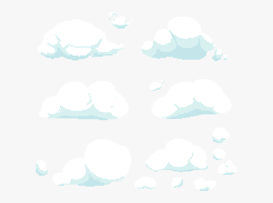 Clip Art Pixel Cloud - Pixel Art Clouds Png, Transparent Clipart
