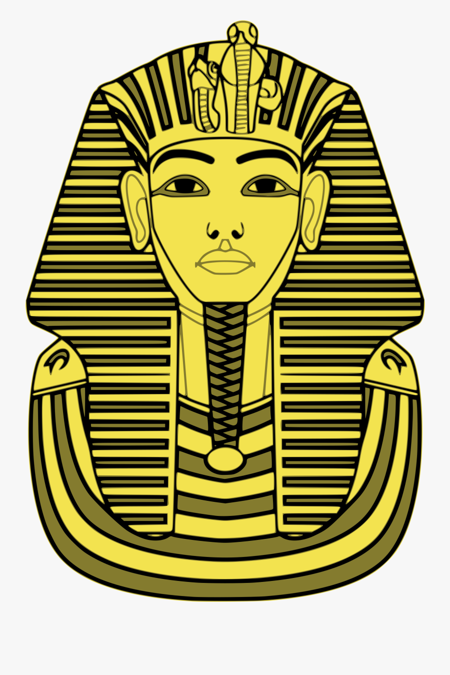 Clip Art King Tut Clip Art - Tutankhamun Death Mask Drawing, Transparent Clipart