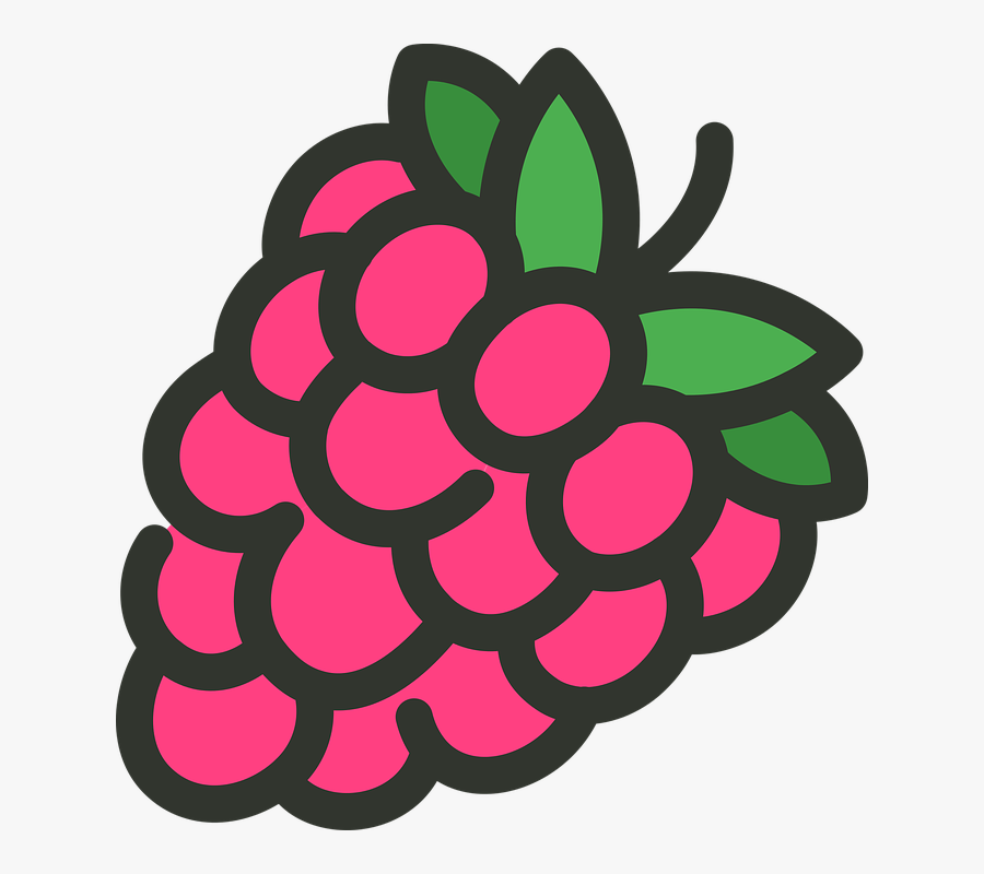 Raspberries Clipart Pink Fruit - Transparent Raspberry Emoji, Transparent Clipart