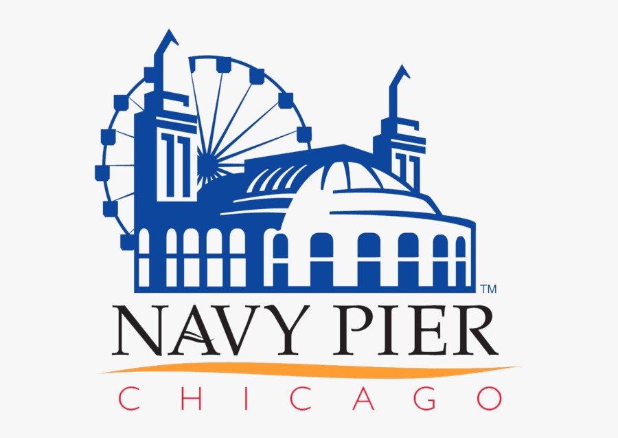 Navy Pier Chicago Logo, Transparent Clipart