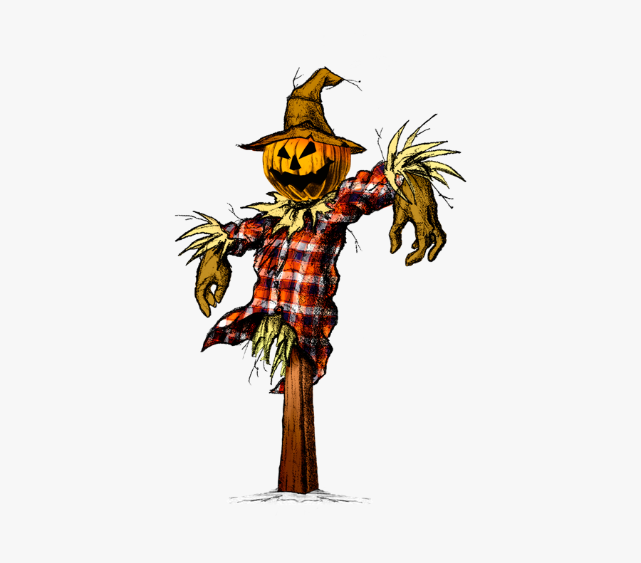 Creepy Scarecrows Scary Scarecrow Drawings Tattoos - Scary Scarecrow Cartoon Drawing, Transparent Clipart