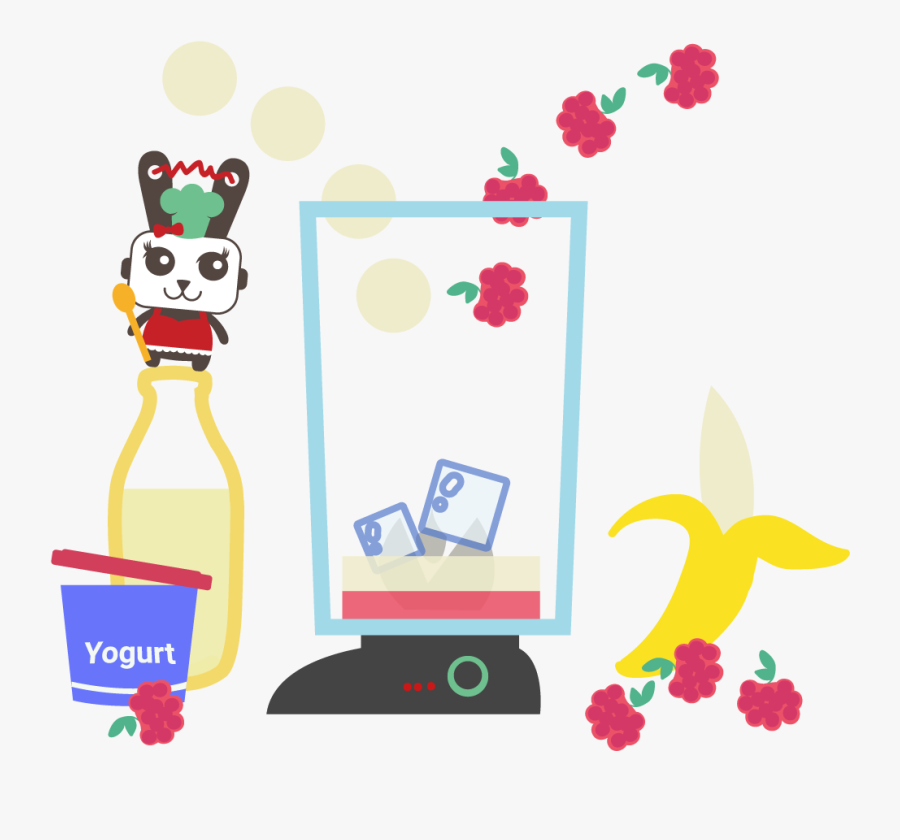 Creamy Banana Berry Bananamilk, Transparent Clipart