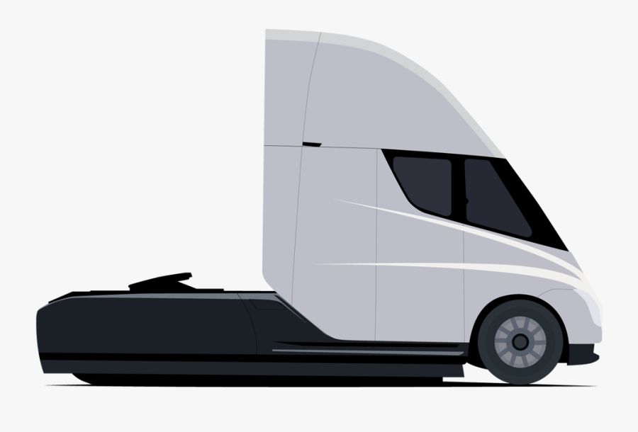 Tesla Semi Truck - Tesla Semi Png, Transparent Clipart