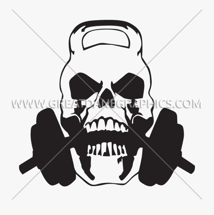 Skull Chew Production Ready - Kettle Bell Skull, Transparent Clipart