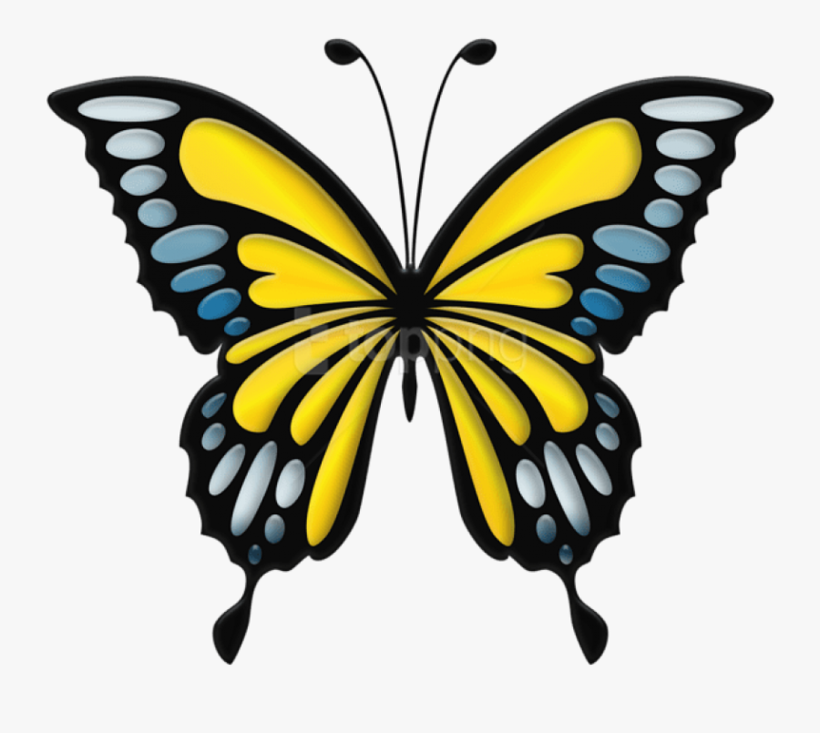 Download Blue Clipart Png - Blue Butterfly Clip Art, Transparent Clipart