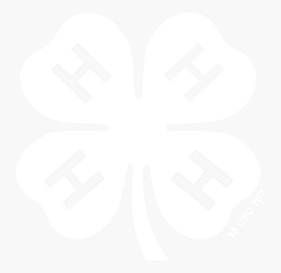 4 H Logo White, Transparent Clipart