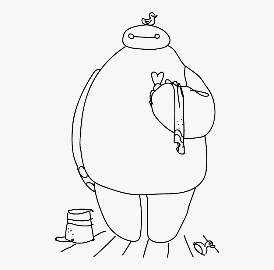 05 Misty Baymax Oversketch Illustrator - Line Art, Transparent Clipart
