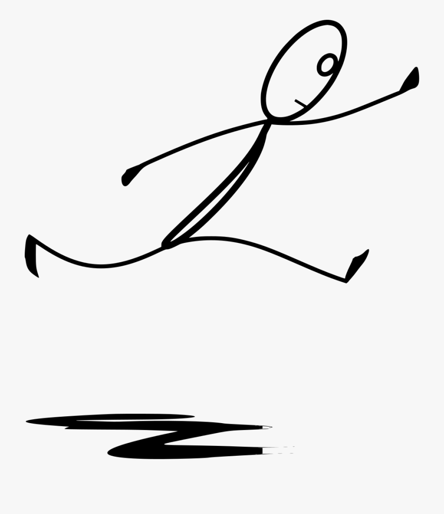 Long Jumping Stick Figure Clipart , Png Download - Stick Figure Png Clipart, Transparent Clipart