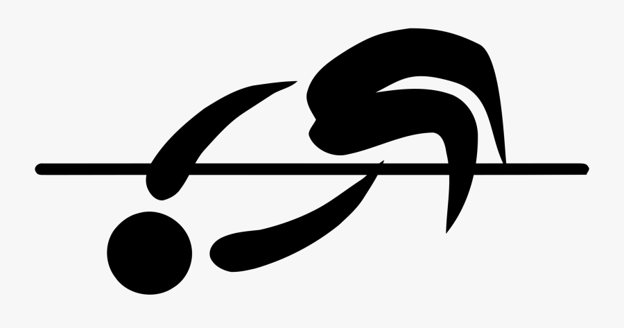 Olympic High Jump Logo, Transparent Clipart