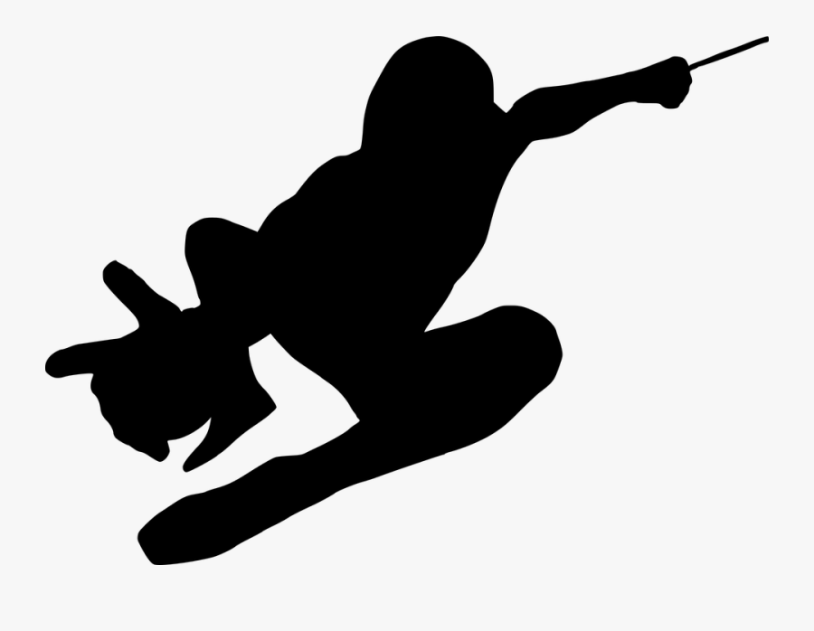 Long-jump - Spider Man Silhouette Png, Transparent Clipart