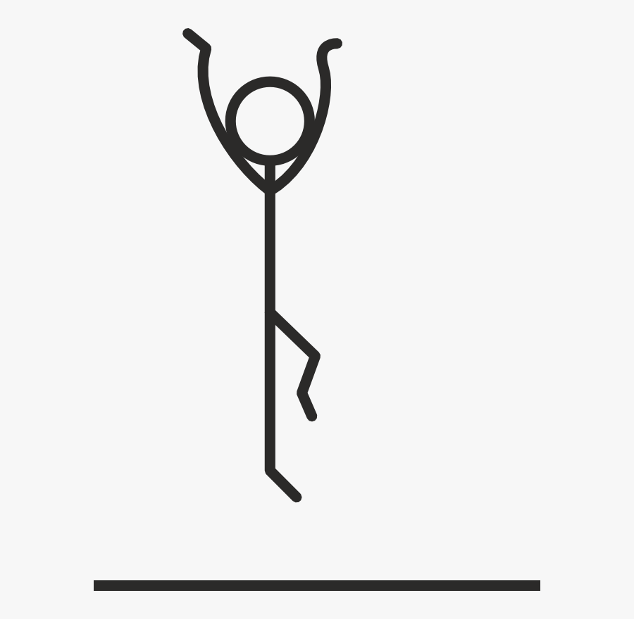 Stick Figure Jumping, Transparent Clipart