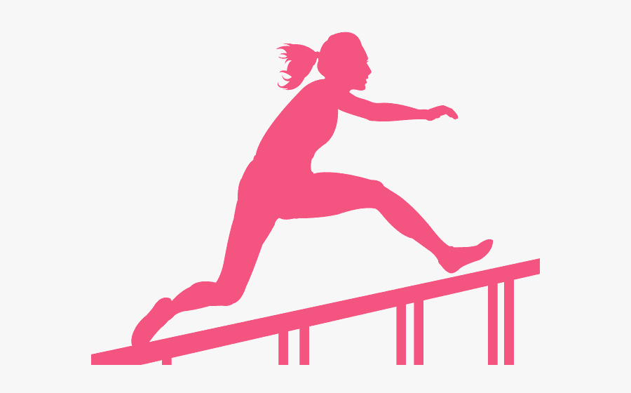 Hurdler Silhouette, Transparent Clipart