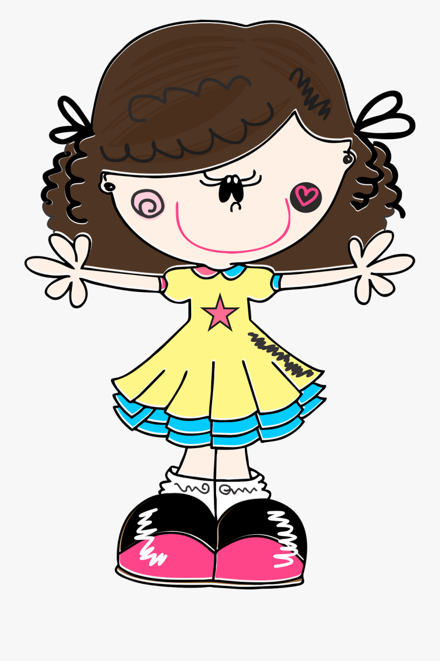 Bonecas * Meninas Clipart, Hello Kitty, Graphic Art, - Desenhos De Bonecas Coloridas, Transparent Clipart