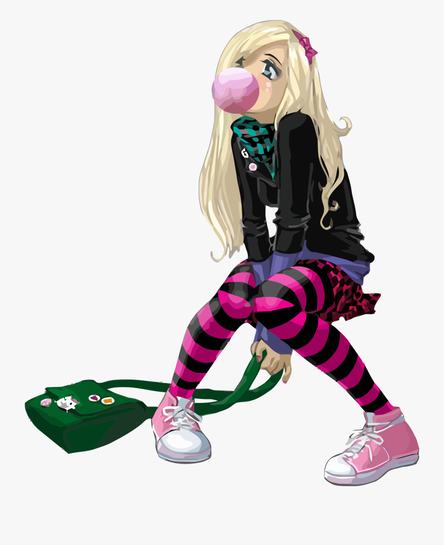 Toy,doll,fictional Character - Anime Girl With Tank Top, Transparent Clipart