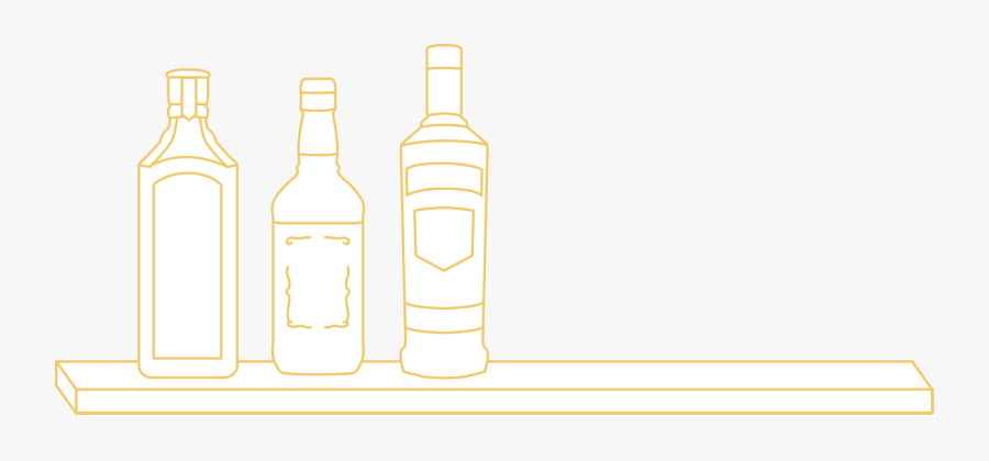 Clipart Transparent Library Bottle Transparent Bar - Glass Bottle, Transparent Clipart