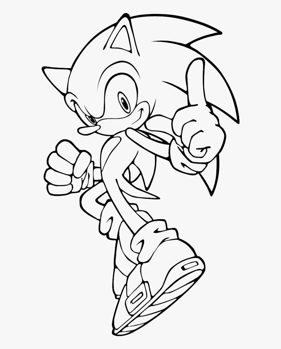 Coloring Page Sonic The Hedgehog , Free Transparent Clipart - ClipartKey