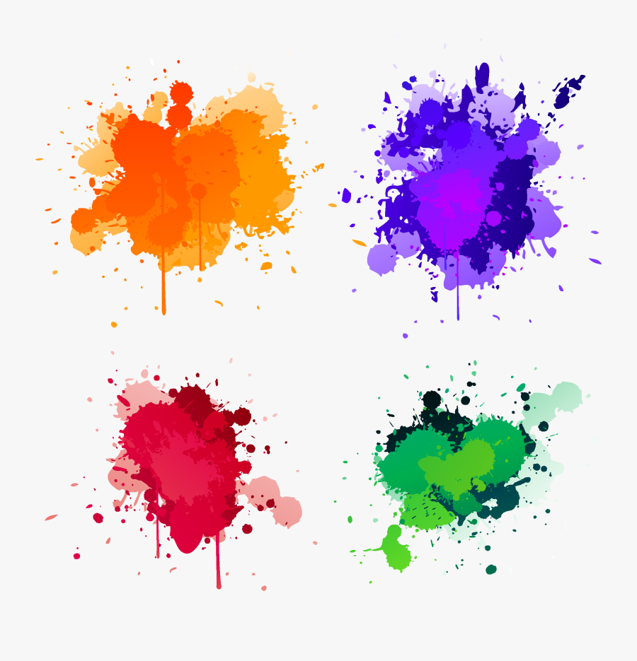 Paint Splash Illustration Royalty-free Free Png Hq - Purple Paint Splatter Png, Transparent Clipart
