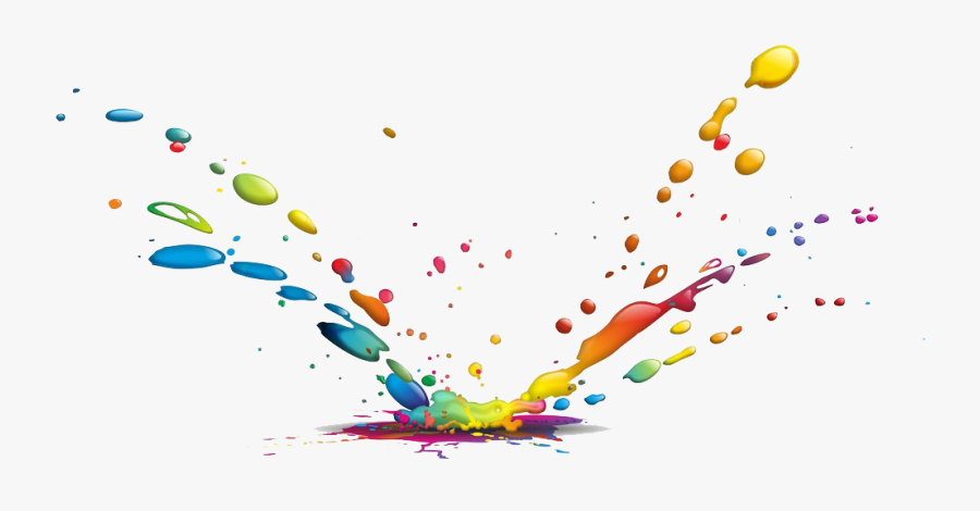 Color Drop Water Paint Splash Ink Drops Clipart - Color Water Splash Png, Transparent Clipart
