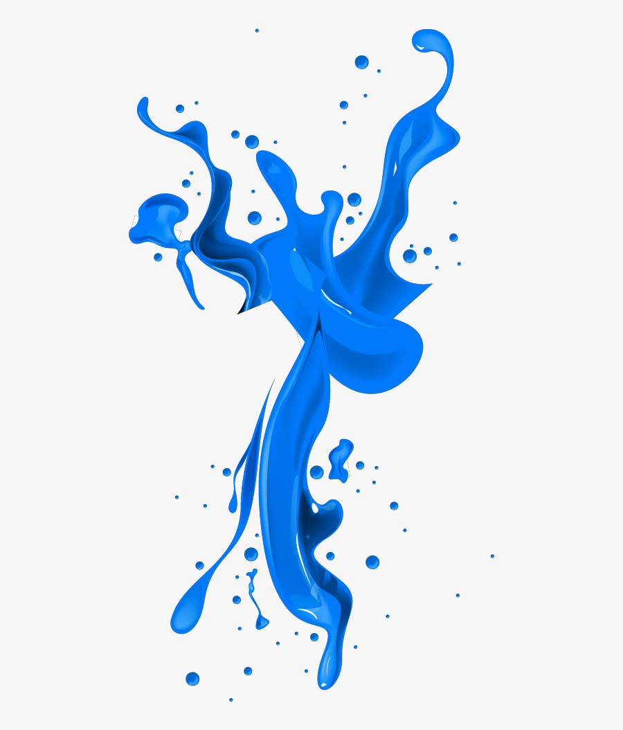 #paint #splatter #splash #blue - Paint Splash Vector Png, Transparent Clipart