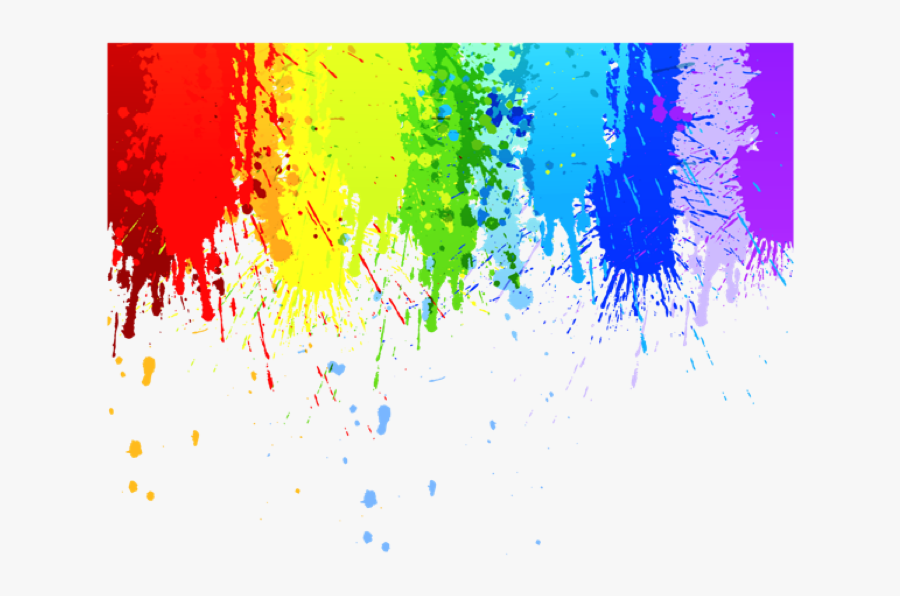 #splash #watercolor #rainbow #colorful #tumblr #aesthetic - Rainbow Splatter Paint, Transparent Clipart