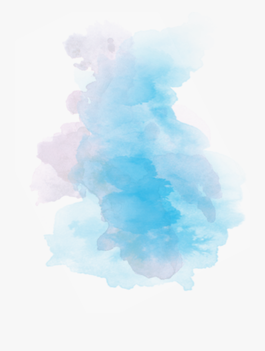 #ftestickers #smoke #mist #blue - Watercolor Paint, Transparent Clipart