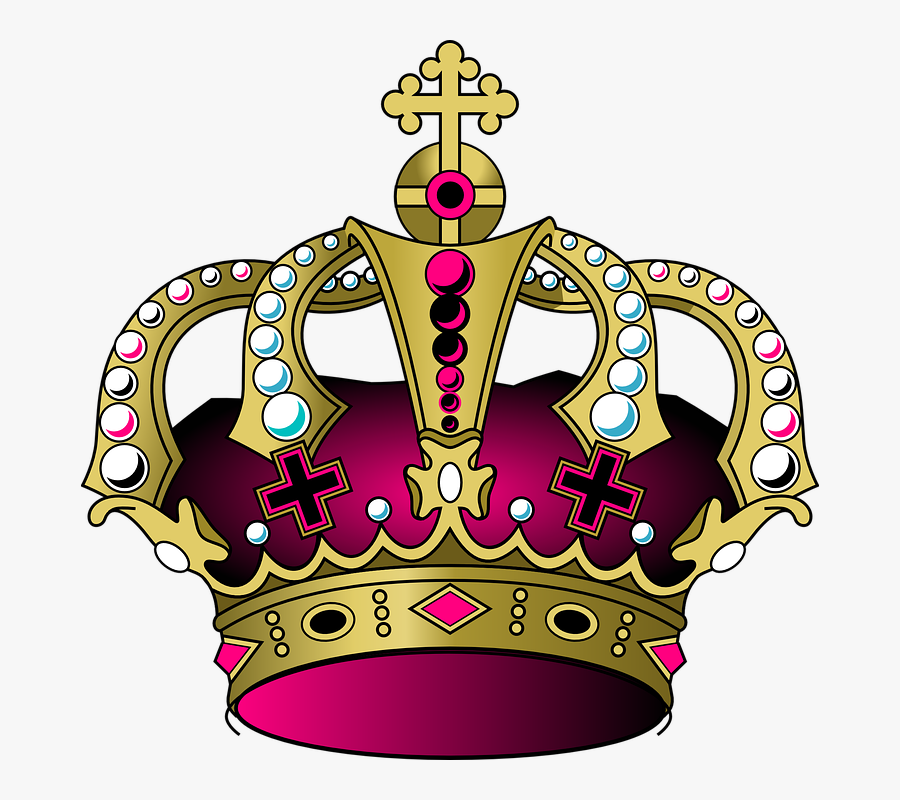 Purple And Gold Crown Png, Transparent Clipart