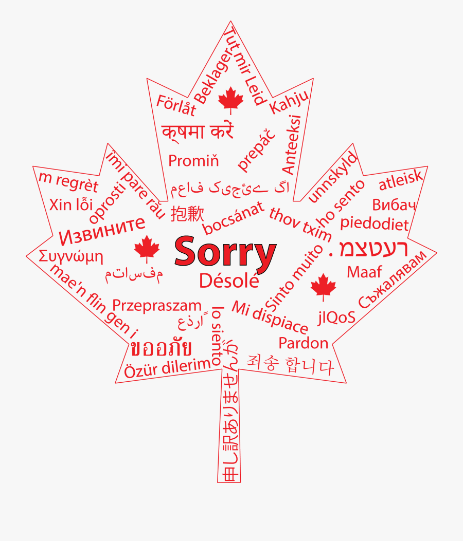 Transparent Sorry Png - Canadian Flag, Transparent Clipart