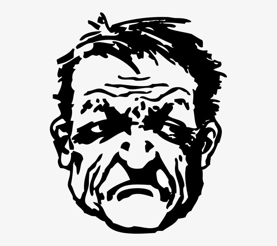 Angry Man, Grumpy, Frown, Angered, Annoyed, Aggravated, Transparent Clipart