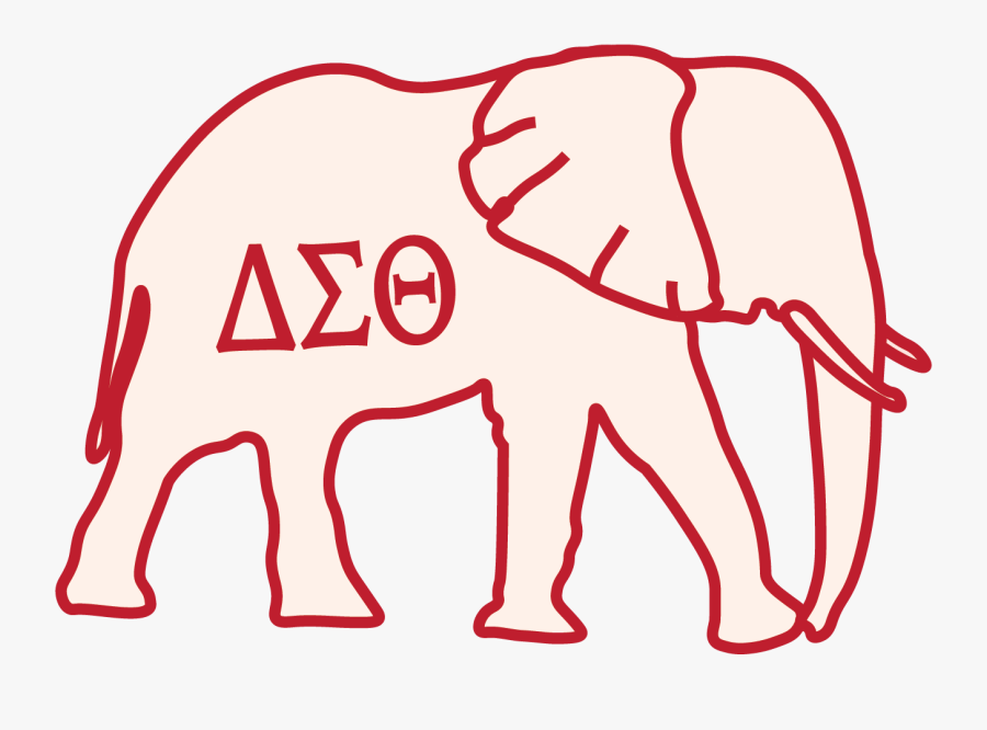 Transparent Delta Sigma Theta Elephant, Transparent Clipart