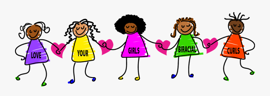 Holding Hands Stick Figure Friends, Transparent Clipart