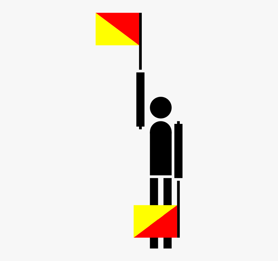 Delta Robot Clipart Icon Png - Flag Semaphore D, Transparent Clipart