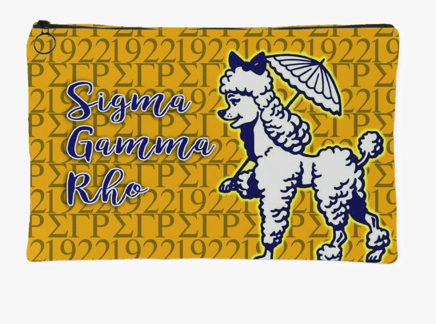 Sigma Gamma Rho Accessory Pouch - Cartoon, Transparent Clipart