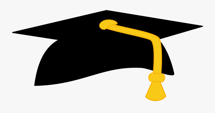 Black And Gold Graduation Cap, Transparent Clipart