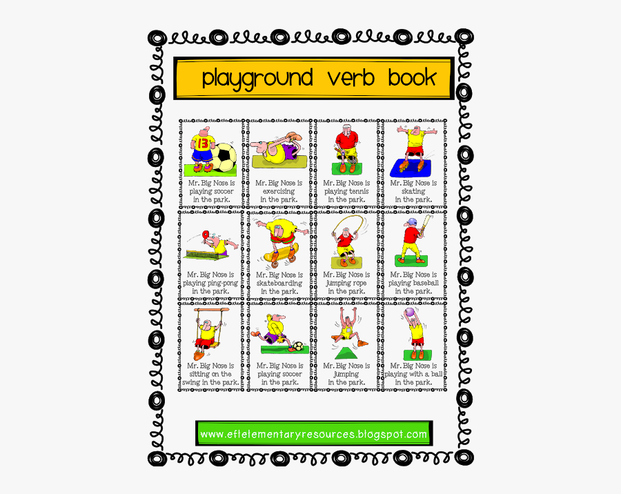Verbs For Playground, Transparent Clipart