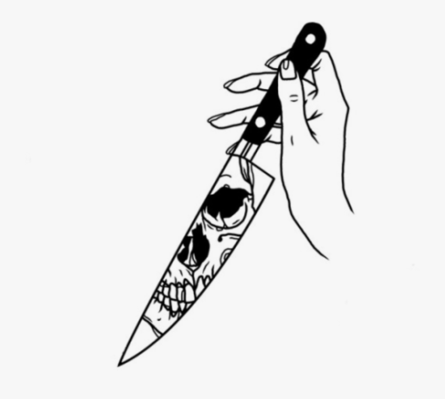 #repost #black #knife #aesthetic #tumblr #notmine #trend - Grunge Transparent Aesthetic Png, Transparent Clipart