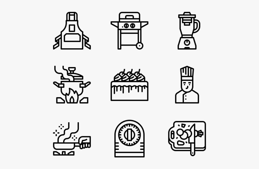 Cooking - Cafe Icons, Transparent Clipart