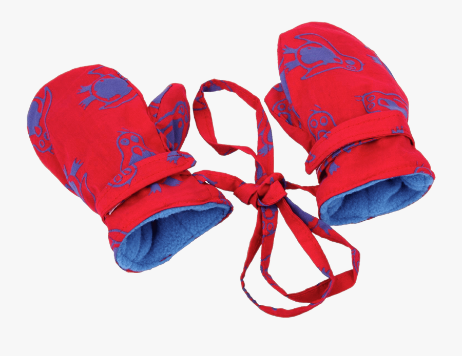 Bright Red Mittens On String For Toddler - Electric Blue, Transparent Clipart