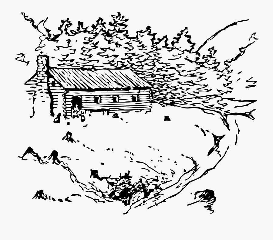 Cabin 2 Clip Arts - Nature Images Black And White Art, Transparent Clipart
